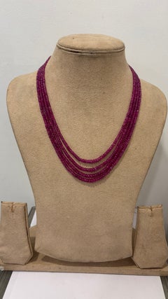 Natural Four Line Mozambique Ruby beads