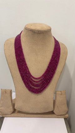 Natural Seven Line Mozambique Ruby beads