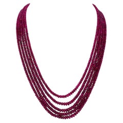 Natural Five Line Mozambique Ruby beads