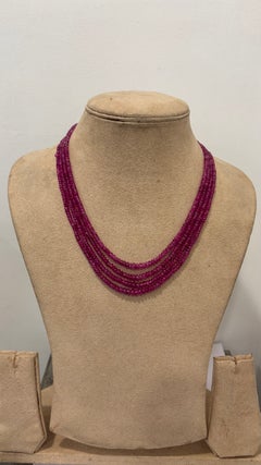 Natural Four Line Mozambique Ruby beads