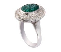 Antiker Ring mit einem Diamanten von 0,85 Karat und Halbedelsteinen von insgesamt 4,72 Karat aus 18-karätigem Gold