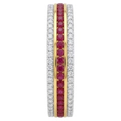 Eleganter Armreif aus 18-karätigem Gold mit Rubin (2,25 Karat) und Diamanten (4,06 Karat), neues Design