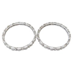 Elegante bracciale rigido in oro 14K con diamanti da 10,86 carati, nuovo design