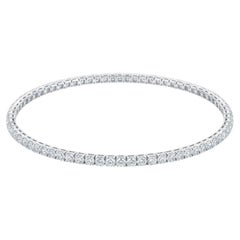 Elegant 18K Gold Diamond 1.24CTS Bangle, New Design