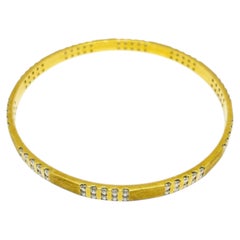 Elegant 18K Gold Diamond 2.13CTS Bangle, New Design