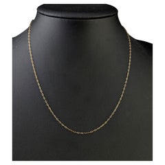 Vintage 9k yellow gold trace chain necklace