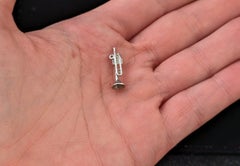 Vintage sterling silver trumpet charm, dainpendant