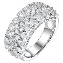 Bandring mit Diamanten in Birnenform aus 18 Karat Weißgold