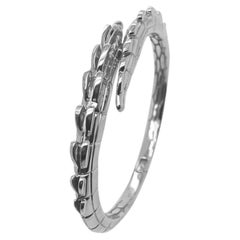 Bracciale rigido unisex "Croc Tail" in oro bianco massiccio 18 carati di Ohliguer, Australia