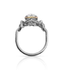 Certified 2ct FSI Emerald Cut Diamond Engagement Ring with 22ct Yellow Gold
