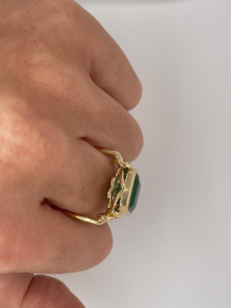 6ct Emerald Ring in 18ct Yellow Gold 10