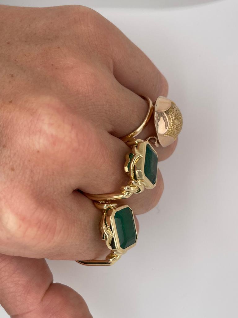 6ct Emerald Ring in 18ct Yellow Gold 11