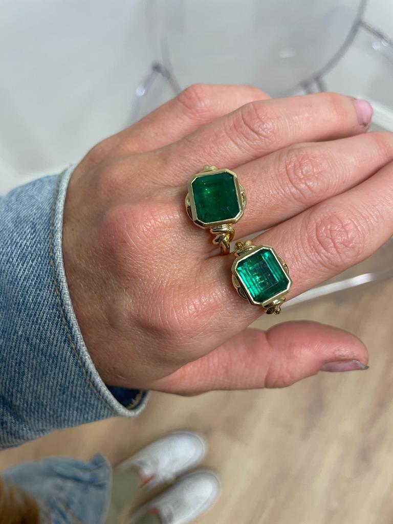 6ct Emerald Ring in 18ct Yellow Gold 13
