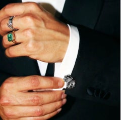 Croc Cufflinks in Solid 18ct White Gold by Designer Ohliguer, Australia