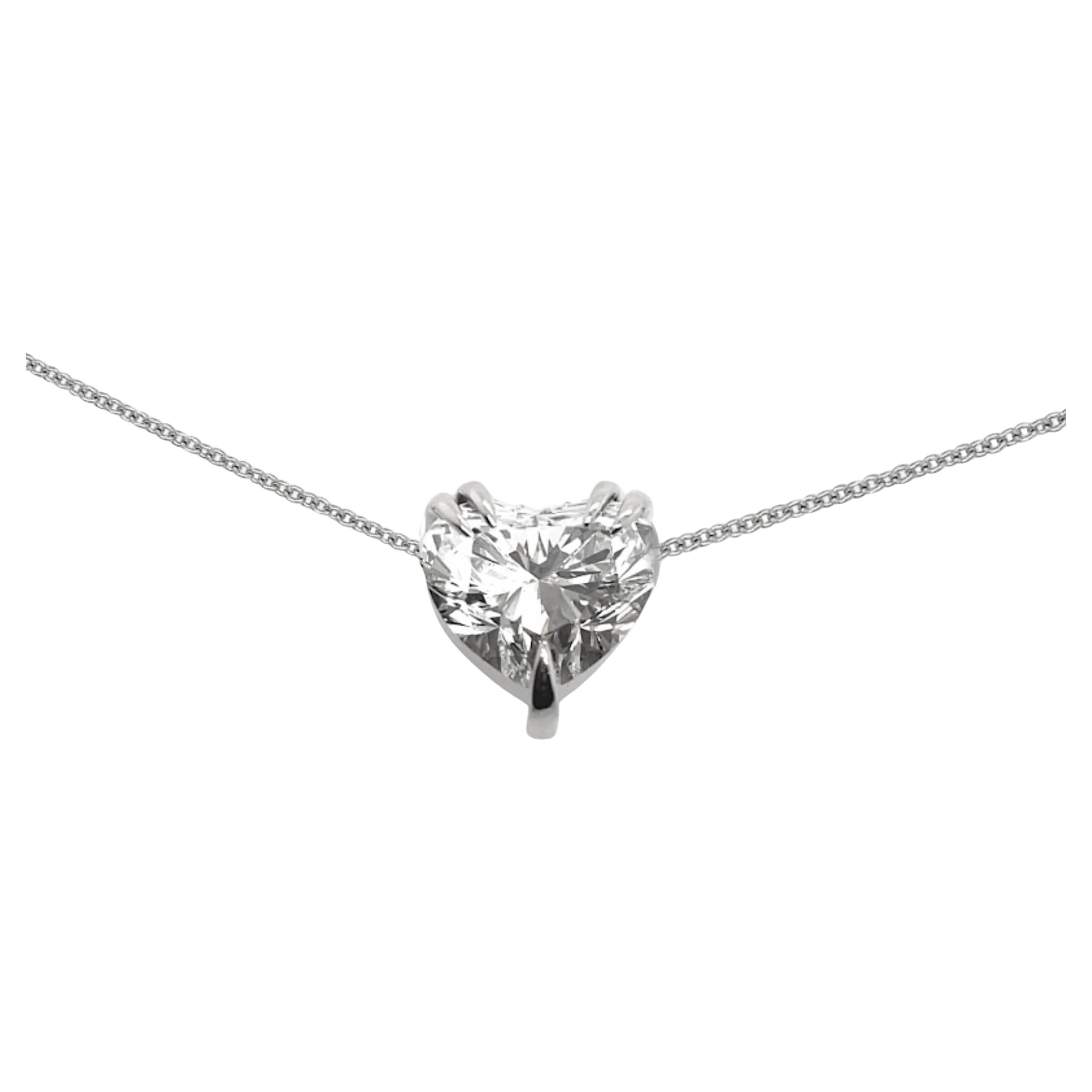 Bold 0.50ct Diamond Heart Icon Pendant in 18ct White Gold