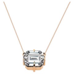 O.80ct Bold Emerald cut Diamond Icon pendant in 18ct Gold