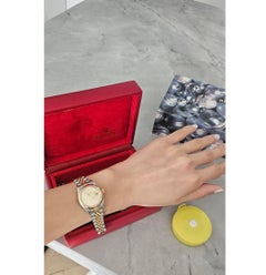 Rolex Datejust 18k yellow gold and diamond face Ladies size