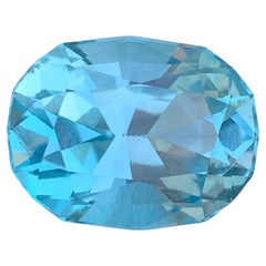 12.85 Carats Faceted Blue Topaz Oval Shape