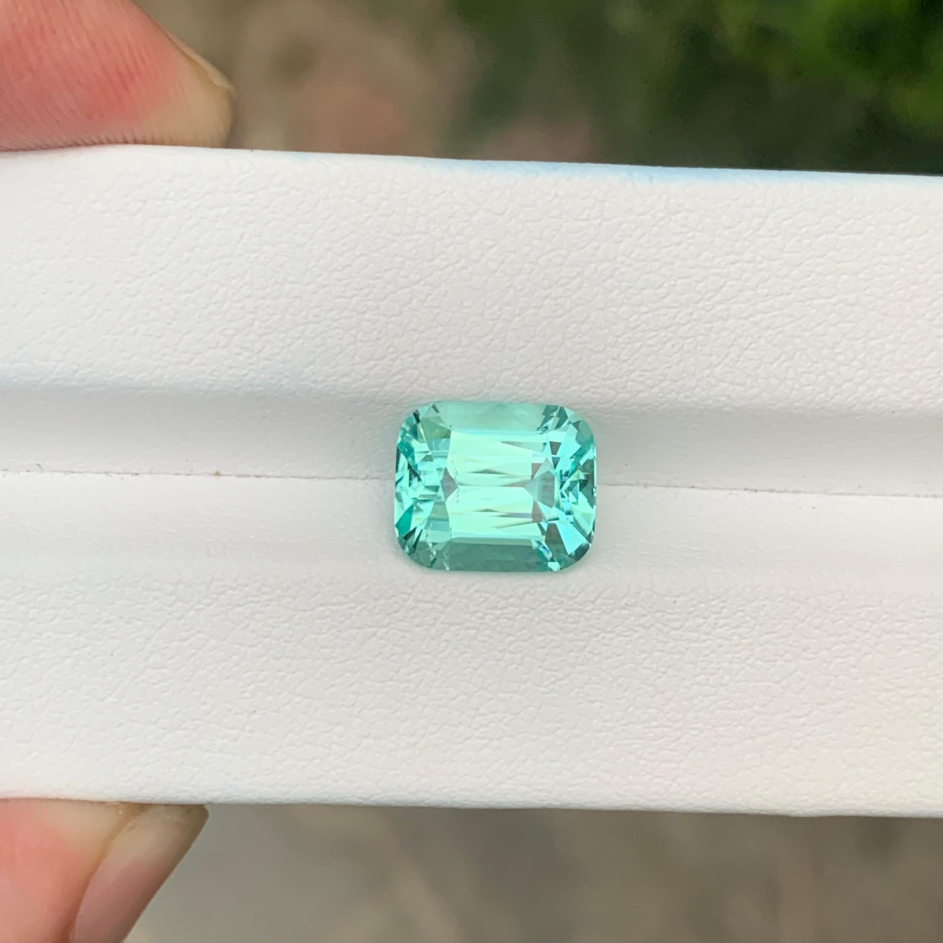 Tormalina sfusa Seafoam 

Peso: 4,75 carati
Dimensioni: 10.6x8.8x6.7 Mm
Forma: Cuscino 
Colore: Verde acqua
Origine: Afghanistan
Trattamento: Nessuno
Certificato: Su richiesta del cliente
.
La tormalina Seafoam è una varietà di tormalina rara e