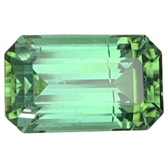 3,00 quilates Turmalina verde azulada suelta talla esmeralda