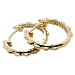 Slider Croc Hoops in 18ct Yellow Gold by Ohliguer, Australia, Art Deco