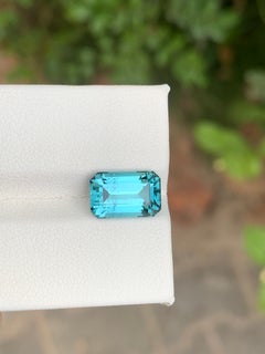3.90 Carats Natural Seafoam Tourmaline Gemstone Emerald Cut