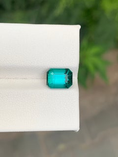 2.40 Carats Natural Lagoon Tourmaline Gemstone Emerald Cut