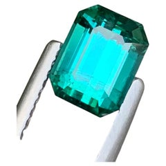 2.40 Carats Natural Lagoon Tourmaline Gemstone Emerald Cut