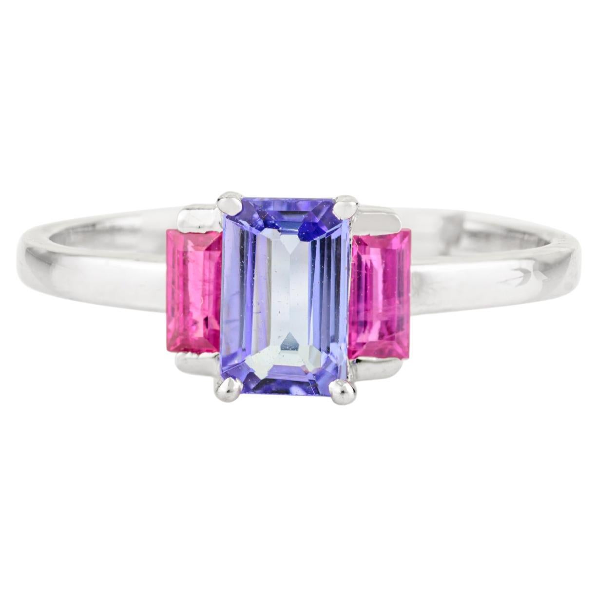 in vendita:  Anello con tre pietre di rubino e tanzanite Gioielli da donna per tutti i giorni in oro bianco 14K