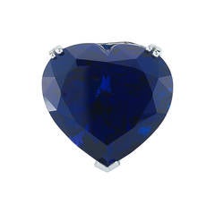 Charming Tanzanite Heart Shape and Diamond Ring
