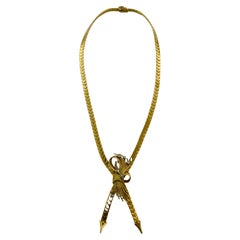 1940s Necklace Choker Diamon Gold 18 Karat 