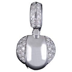 Pendant Hinge Closure Diamond Brilliant Cut White Gold 18 Karat
