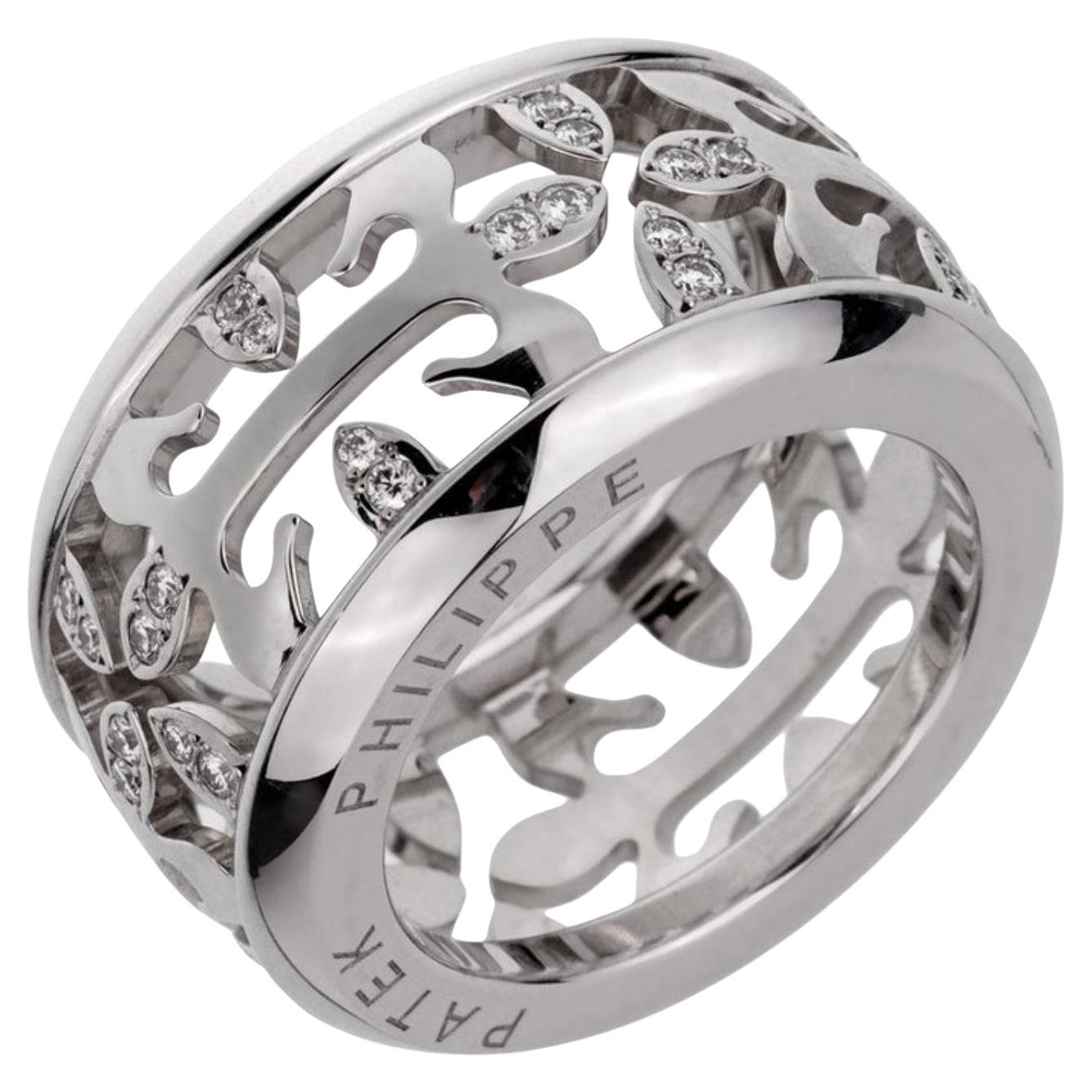 Patek Philippe Calatrava Ring White Gold 18 Karat and Diamond at 1stDibs | patek  philippe ring, patek philippe rings, patek nautilus ring