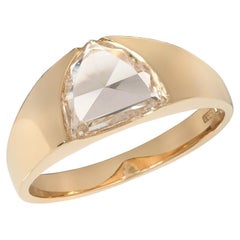 18 Karat Recycled Yellow Gold Rose Cut Diamond Ring