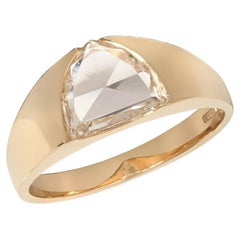 18 Karat Recycled Yellow Gold Rose Cut Diamond Ring