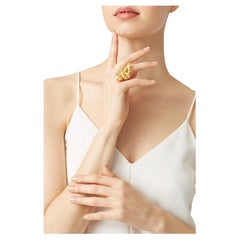 'Seeds of love' Karpoi Cocktail Ring in Gold or Gold Plated One Size