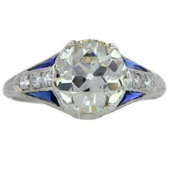 Art Deco 2.30 Carat Diamond Engagement Ring