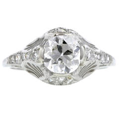 Edwardian Old European cut 1.05ct Diamond Engagement Ring