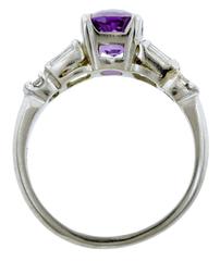 Pink-Purple Sapphire 2.04 carat Diamond Ring