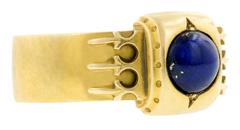 Victorian Lapis Mourning Ring