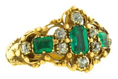 Georgian Emerald & Diamond Ring, Circa 1830
