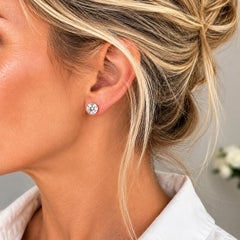 Zertifizierte Ohrstecker mit im Labor gezüchteten Diamanten aus 18-karätigem Gelbgold, 5 Karat
