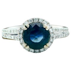 Designer Venetti 1.73 ct Sapphire and Diamond Halo Ring 14766