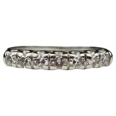 Art Deco Seven-Stone Diamond and Platinum Band