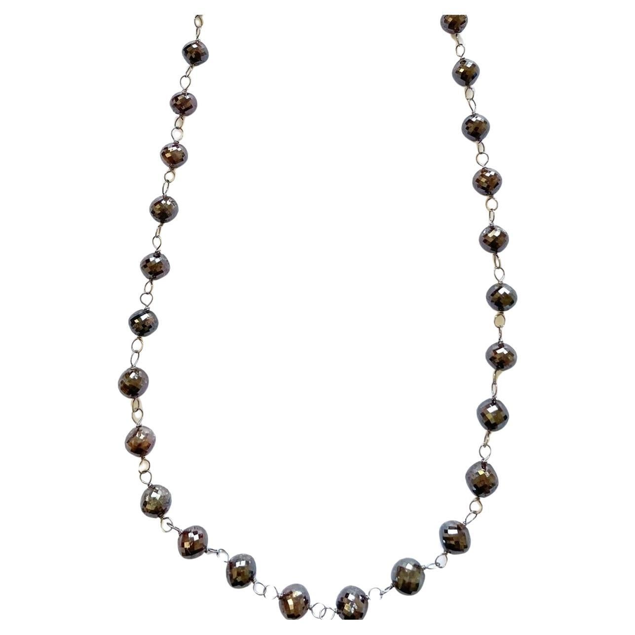 214 Carats Brown Opaque Diamond Paradizia Necklace For Sale 2