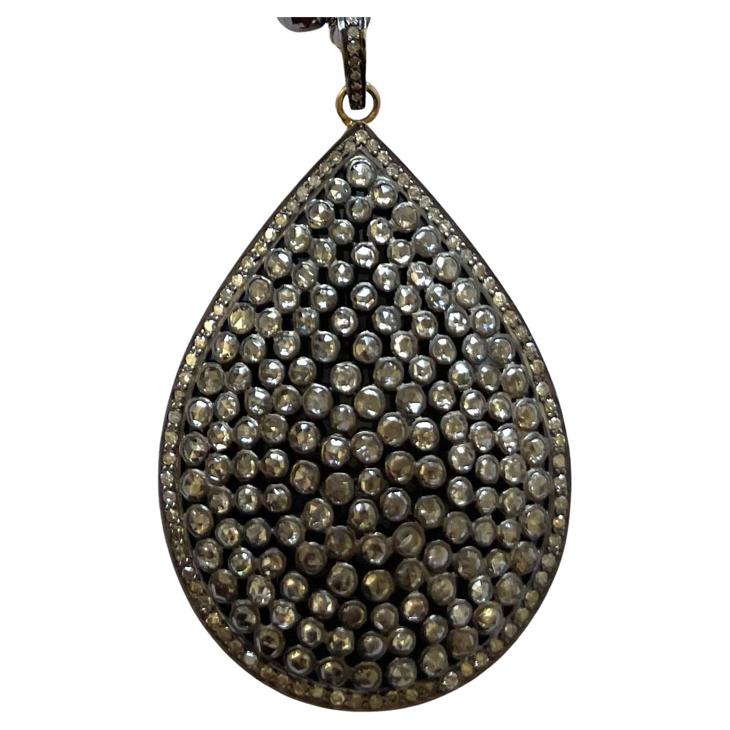 70 Carats Brown Diamonds with 7 Carats Champagne Diamonds Pendant Necklace For Sale 5