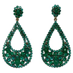 Columbian Emerald Pear-Shape Design Paradizia Earrings