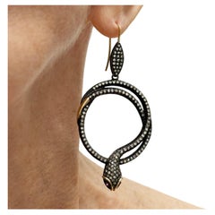 Serpenti con occhi di rubino e diamanti Orecchini Paradizia