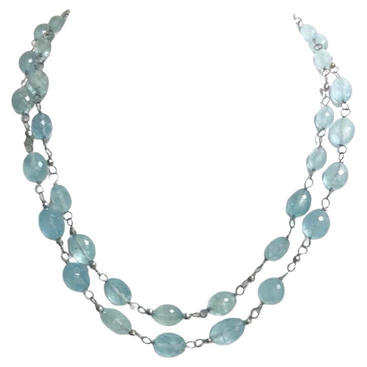 Collana Paradizia a doppio filo con filo di acquamarina 178 carati In condizioni Nuovo in vendita a Laguna Beach, CA