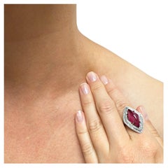 Ruby Marquise and Diamonds Paradizia Ring
